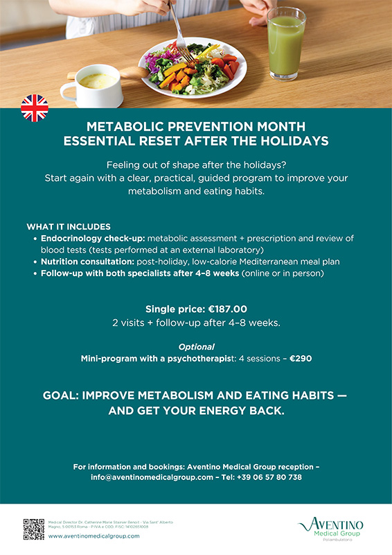 Mese prevenzione metabolica Reset Essenziale dopo le feste eng