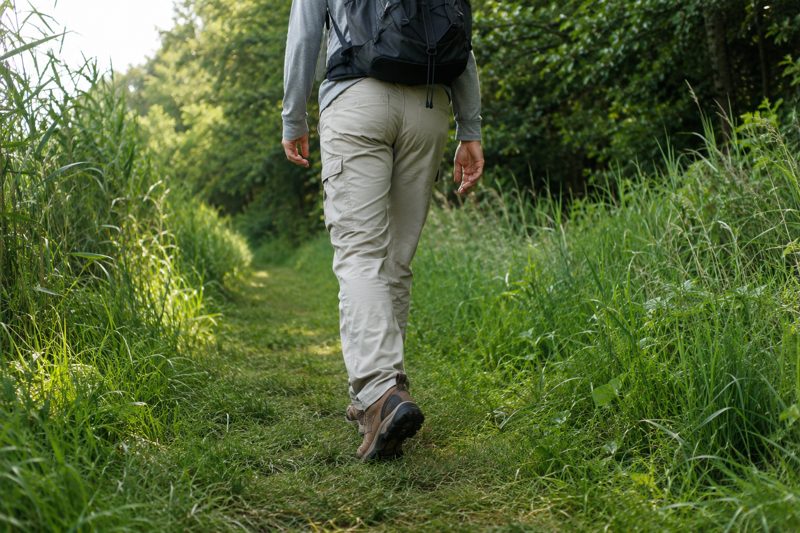 Passeggiata nell’erba alta, ambiente in cui è possibile entrare in contatto con le zecche.
