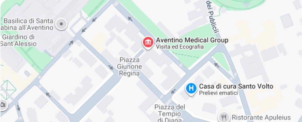 Cartina Aventino Medical Group e Casa di cura Santo Volto